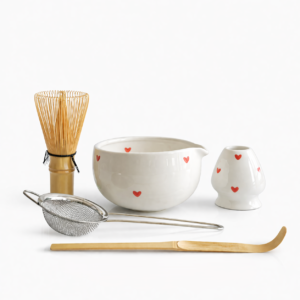 mizu matcha ritual set – heart edition