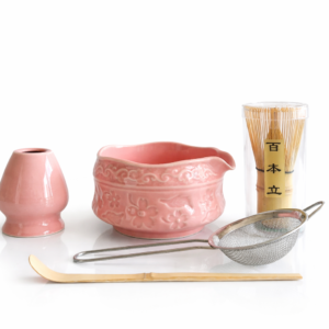 mizu matcha ritual set – blossom pink
