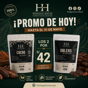 pack chocolatero hidalgo house – cacao + obleas (2 x s/42)